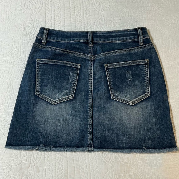 Altar’d State Embroidered Boho Denim Mini Skirt - Sz Small - Picture 6 of 14